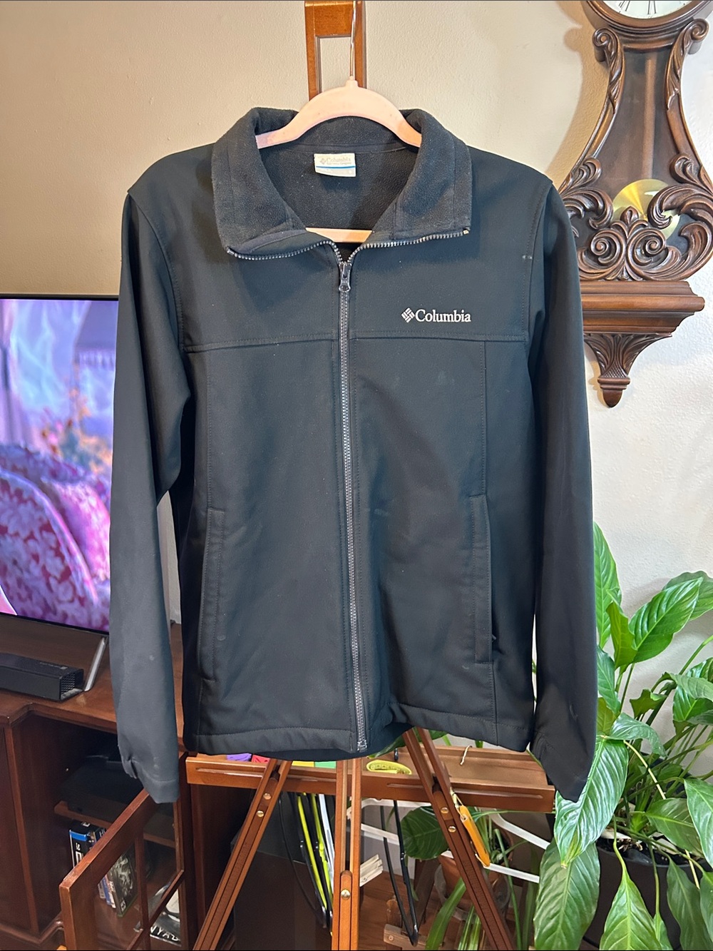Columbia Black Full-Zip Softshell Ski Jacket